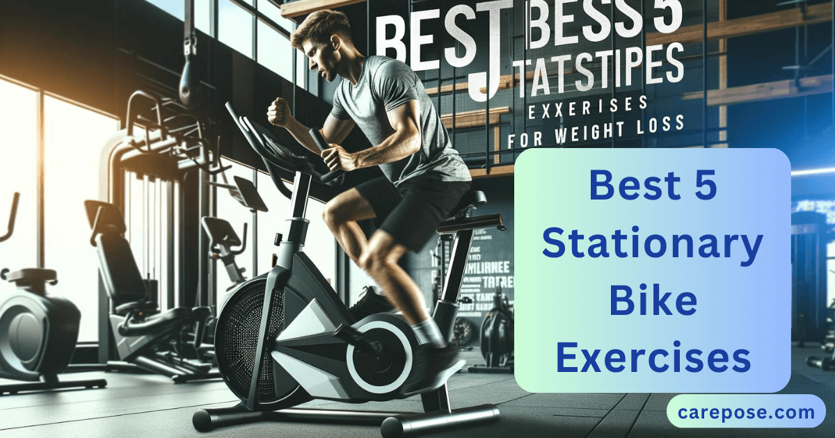 CarePose--The Best 5 Stationary Bike Exercises for Weight Loss--Featured-img